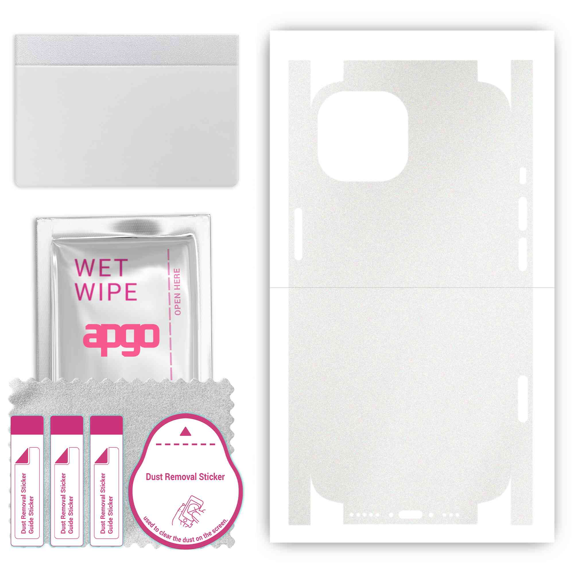 Apgo Protective Skin Sticker for the back+sides compatible with Apple iPhone 15, Full Wrap Film, Foil, Vinyl - Pattern Matte Transparent
Apgo Protective Skin Sticker for the back+sides compatible with Apple iPhone 15, Full Wrap Film, Foil, Vinyl - Pattern Matte Transparent