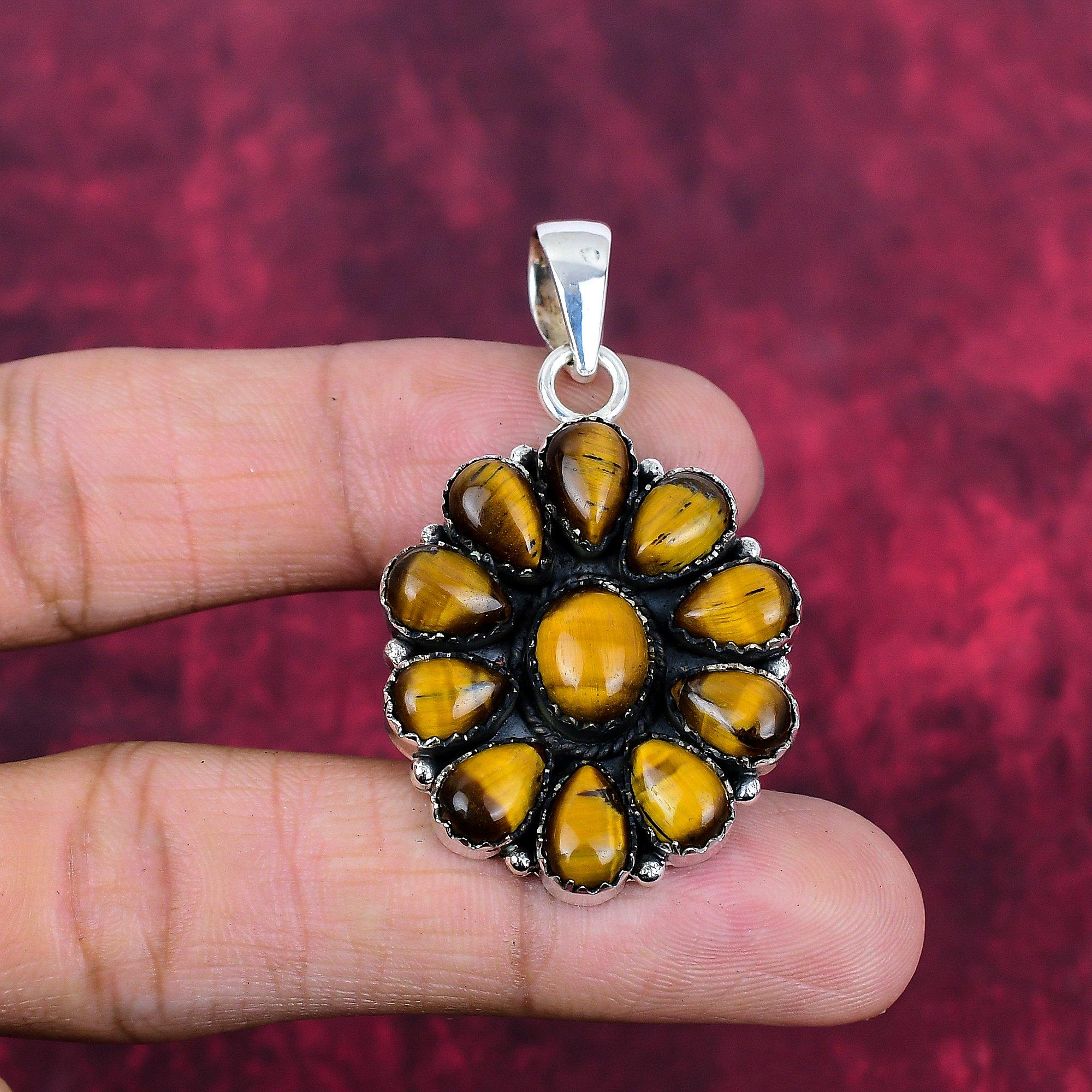 Tiger Eye 925 Solid Sterling Silver Pendant, Handmade Gemstone Pendant Jewelry, Gifts For Wife Brand New Pendant 1.96 Inches
Tiger Eye 925 Solid Sterling Silver Pendant, Handmade Gemstone Pendant Jewelry, Gifts For Wife Brand New Pendant 1.96 Inches