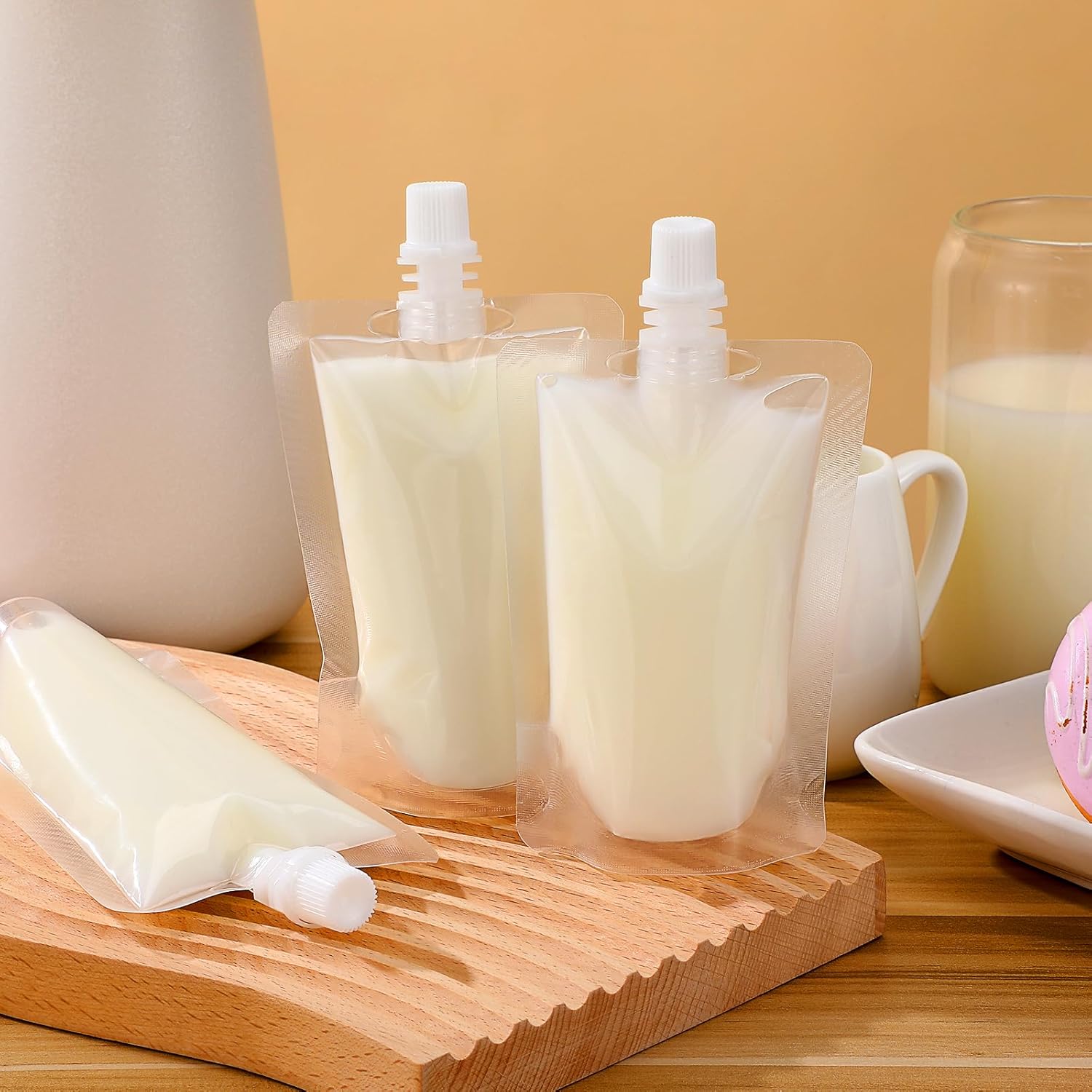 Yardwe Drink Pouches Plastic Flask: 3.5oz/100ml Juice Pouches for Adults, Reusable Drink Bags for Outdoor Travel, 50PCS
Yardwe Drink Pouches Plastic Flask: 3.5oz/100ml Juice Pouches for Adults, Reusable Drink Bags for Outdoor Travel, 50PCS