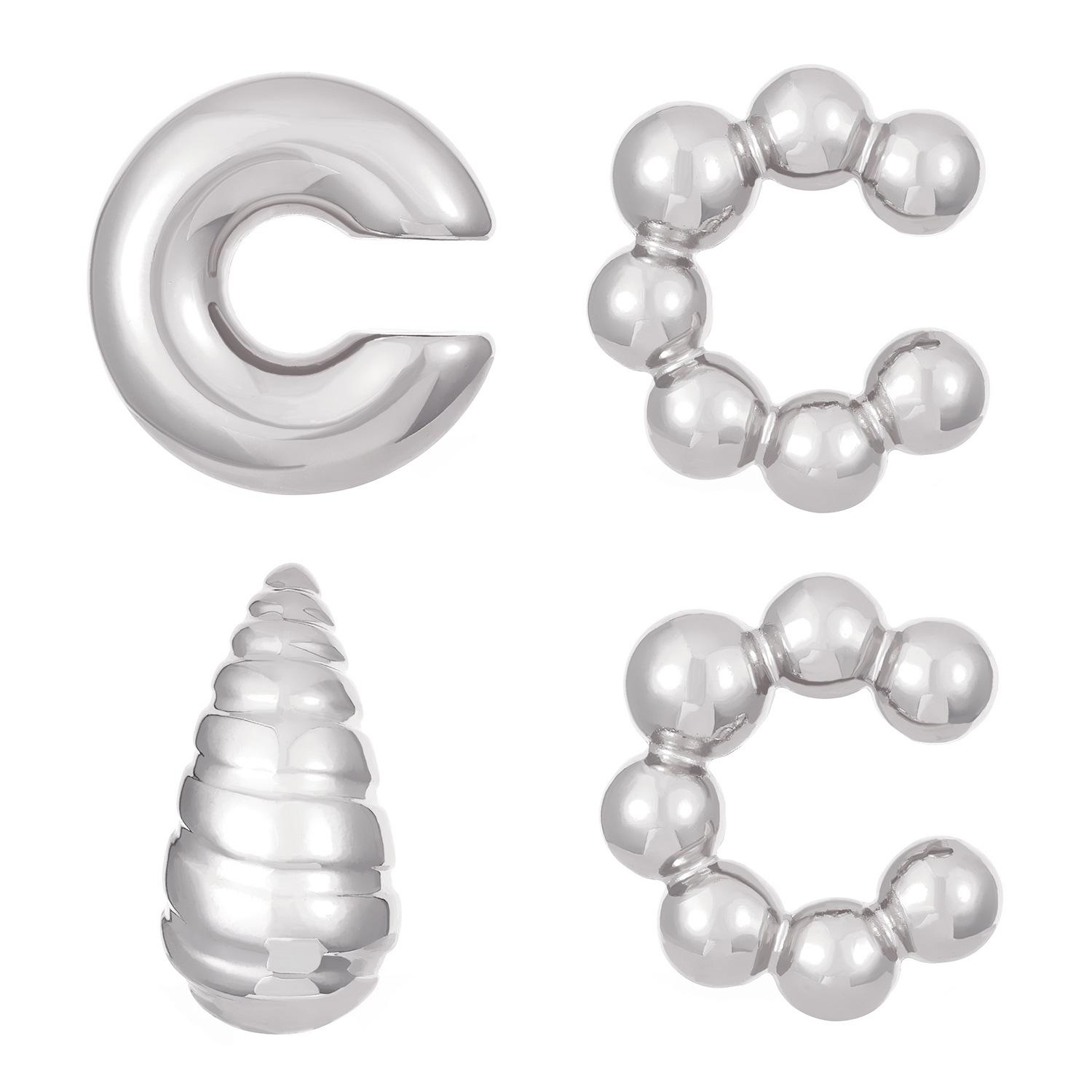 4Pc/set Vintage Geometric Clip Earring Women Trendy Glossy C Shape No Piercing Fake Cartilage Ear Cuff Zircon Accessories
4Pc/set Vintage Geometric Clip Earring Women Trendy Glossy C Shape No Piercing Fake Cartilage Ear Cuff Zircon Accessories