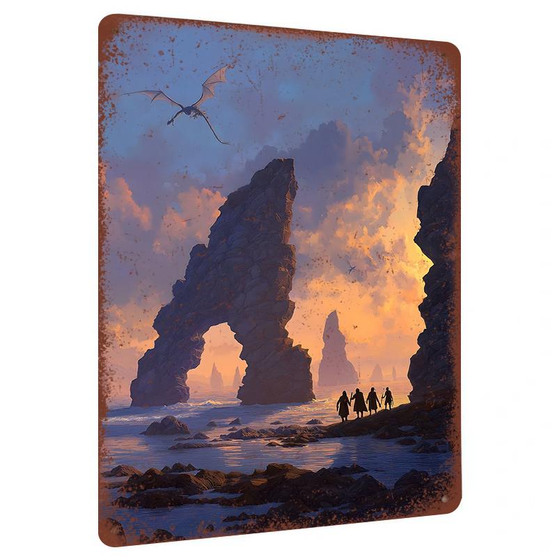 Fantasy Coast Dragon Silhouette Metal Wall Art Vintage Iron Painting for Living Room Study Decor 20x30cm(7.8x11.8inch)
Fantasy Coast Dragon Silhouette Metal Wall Art Vintage Iron Painting for Living Room Study Decor 20x30cm(7.8x11.8inch)