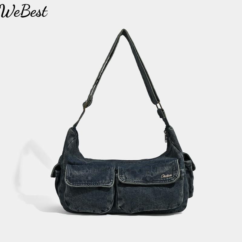 2025 New Wash Denim Bag Versatile Pocket Handbag Retro Shoulder Bag Underarm Tote Bag синий
2025 New Wash Denim Bag Versatile Pocket Handbag Retro Shoulder Bag Underarm Tote Bag синий