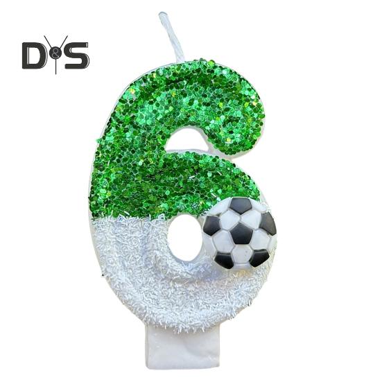 Свеча на футбольный день рождения, экологически чистая, без запаха, с блестками, простая в использовании, долговечная, с цифрами от 0 до 9, украшение для торта 6
Свеча на футбольный день рождения, экологически чистая, без запаха, с блестками, простая в использовании, долговечная, с цифрами от 0 до 9, украшение для торта 6