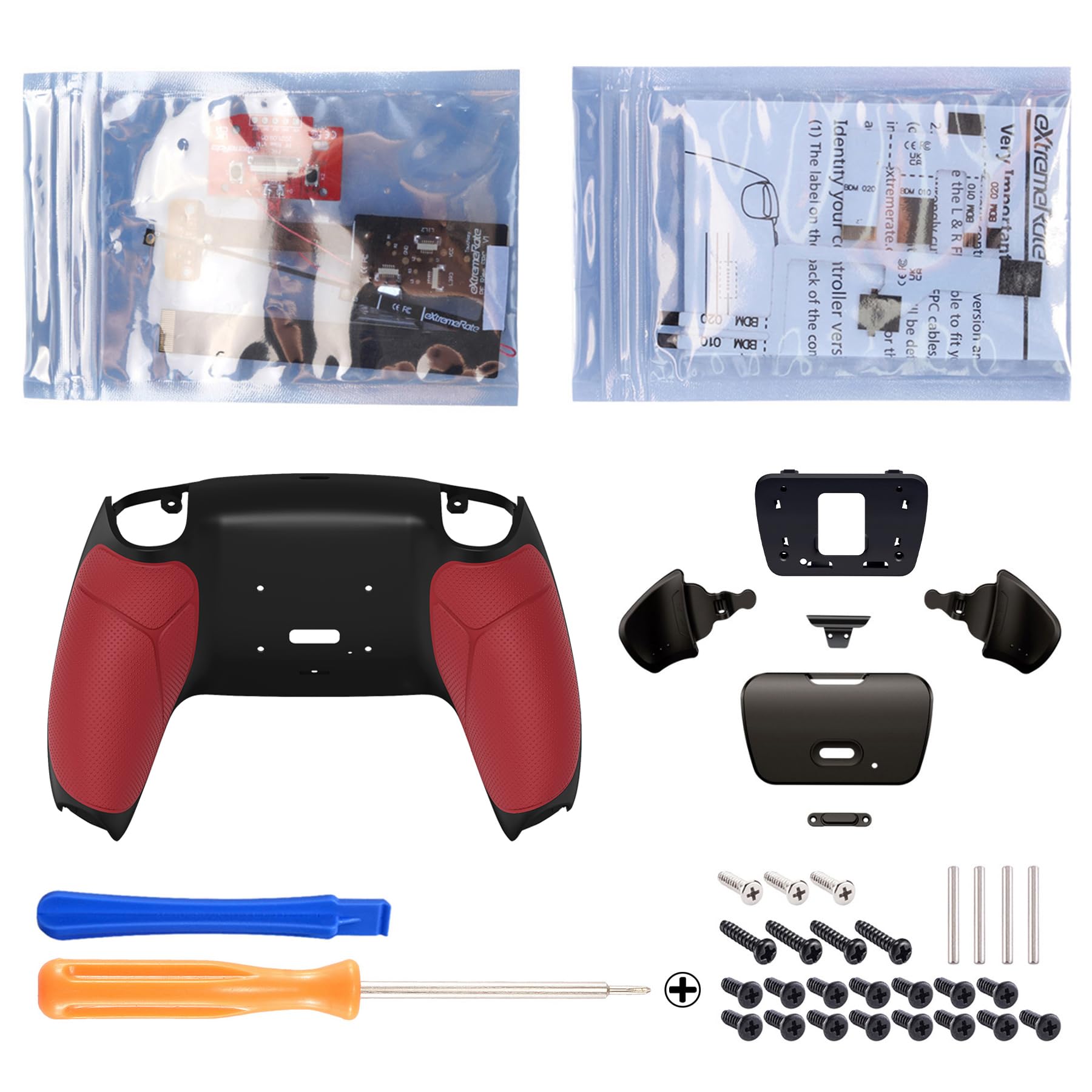 eXtremeRate Programmable Back Paddle Metal Version Rise Remap Kit Сумісний із контролером PS5 Сумісний із контролером PS5 із платою оновлення та червоний
eXtremeRate Programmable Back Paddle Metal Version Rise Remap Kit Сумісний із контролером PS5 Сумісний із контролером PS5 із платою оновлення та червоний