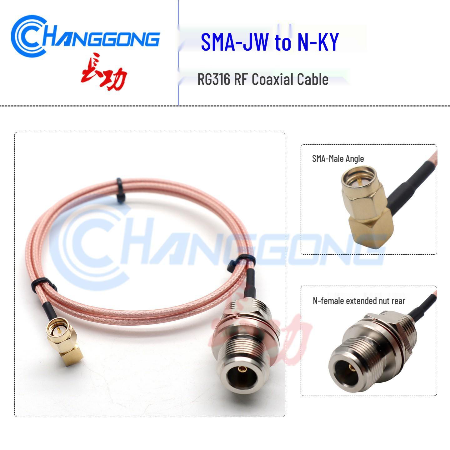 SMA Male Right Angle to N Female Bulkhead Extended Cable 10cm Cable
SMA Male Right Angle to N Female Bulkhead Extended Cable 10cm Cable