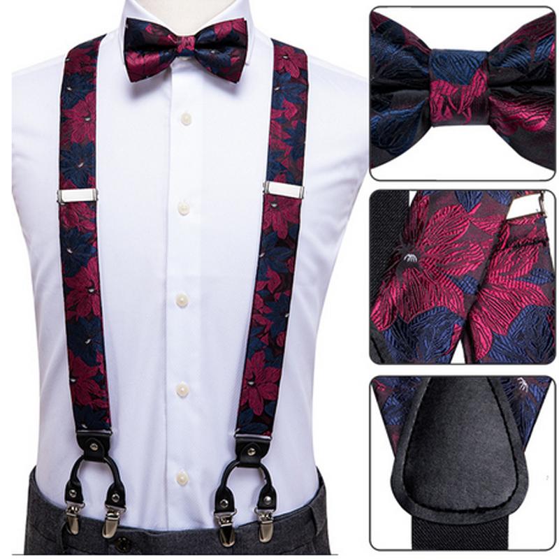 Hi-Tie, роскошные шелковые мужские подтяжки для взрослых, кожаные металлические подтяжки с 6 зажимами, фиолетовый галстук-бабочка, носовой платок на подтяжках
Hi-Tie, роскошные шелковые мужские подтяжки для взрослых, кожаные металлические подтяжки с 6 зажимами, фиолетовый галстук-бабочка, носовой платок на подтяжках