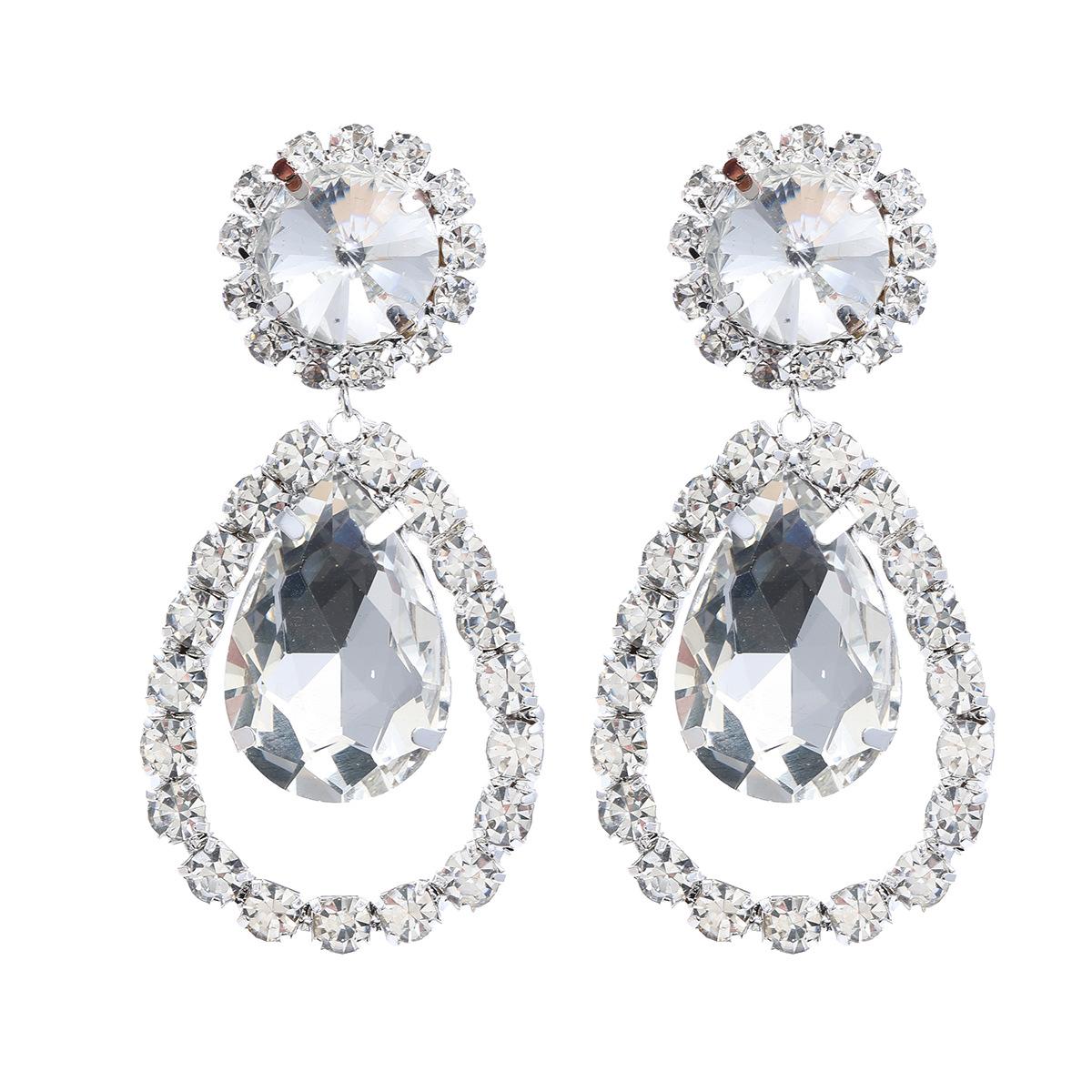 European Black Rhinestone Water Drop Dangle Earrings for Women New Shiny Exaggerated Design Zircon Wedding Accessories медный
European Black Rhinestone Water Drop Dangle Earrings for Women New Shiny Exaggerated Design Zircon Wedding Accessories медный