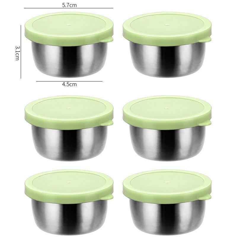 6 Pack Mini Stainless Steel Dipping Sauce Bowls, Small Condiment Containers with Leakproof Silicone Lids, 2.24 inches зелений
6 Pack Mini Stainless Steel Dipping Sauce Bowls, Small Condiment Containers with Leakproof Silicone Lids, 2.24 inches зелений