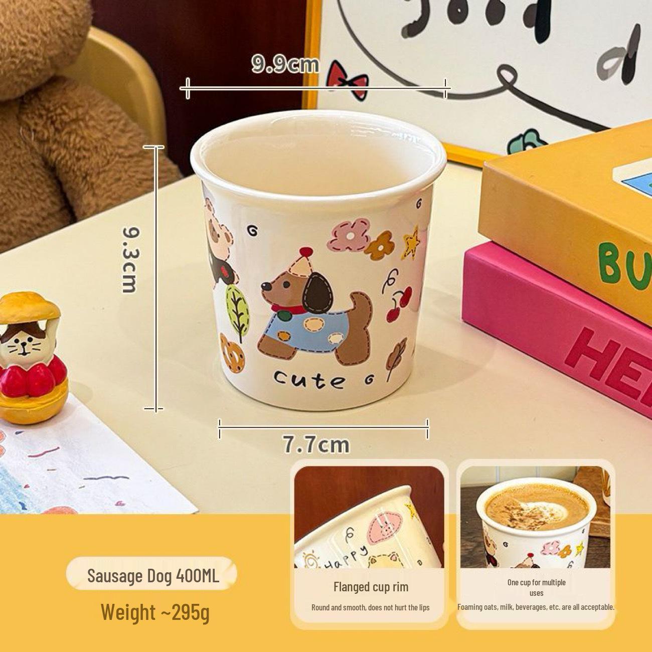 Cartoon Ceramic Mug: Cute Gift for Home, Women, Students, Couples – Perfect for Breakfast, Coffee, and Milk. 301-400ml
Cartoon Ceramic Mug: Cute Gift for Home, Women, Students, Couples – Perfect for Breakfast, Coffee, and Milk. 301-400ml