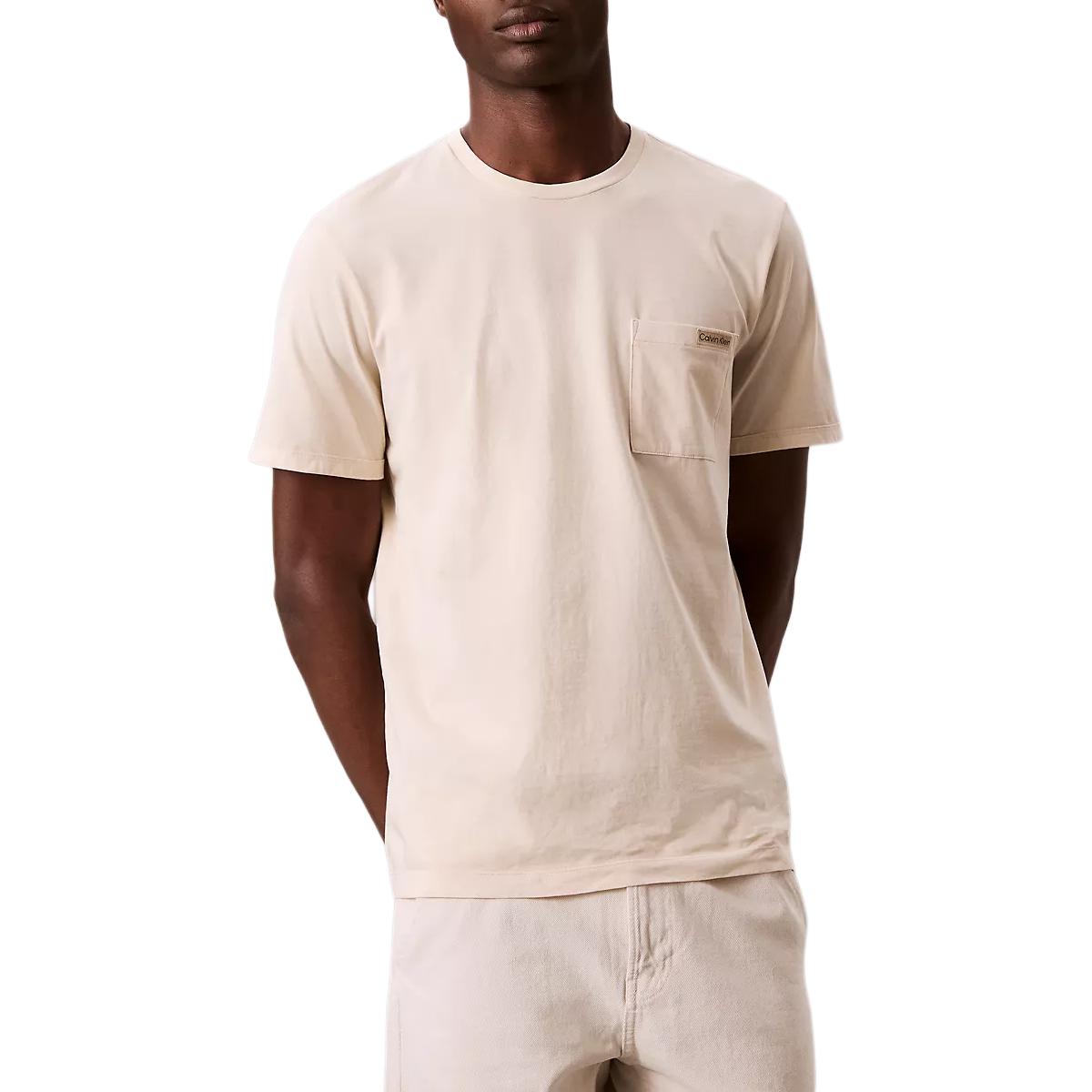 Calvin Klein Minimalist Comfortable Versatile Pocket Classic Short Sleeve T-Shirt Men Tops Oatmeal 40EM211-100 M
Calvin Klein Minimalist Comfortable Versatile Pocket Classic Short Sleeve T-Shirt Men Tops Oatmeal 40EM211-100 M