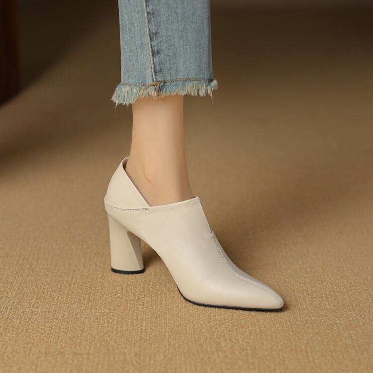 Модные Новые Осенне-Зимние Женские Туфли из Натуральной Кожи Модные Туфли с Острым Носком для Женщин Массивный Каблук Высокий Каблук Женские Туфли Лодочки 39
Модные Новые Осенне-Зимние Женские Туфли из Натуральной Кожи Модные Туфли с Острым Носком для Женщин Массивный Каблук Высокий Каблук Женские Туфли Лодочки 39