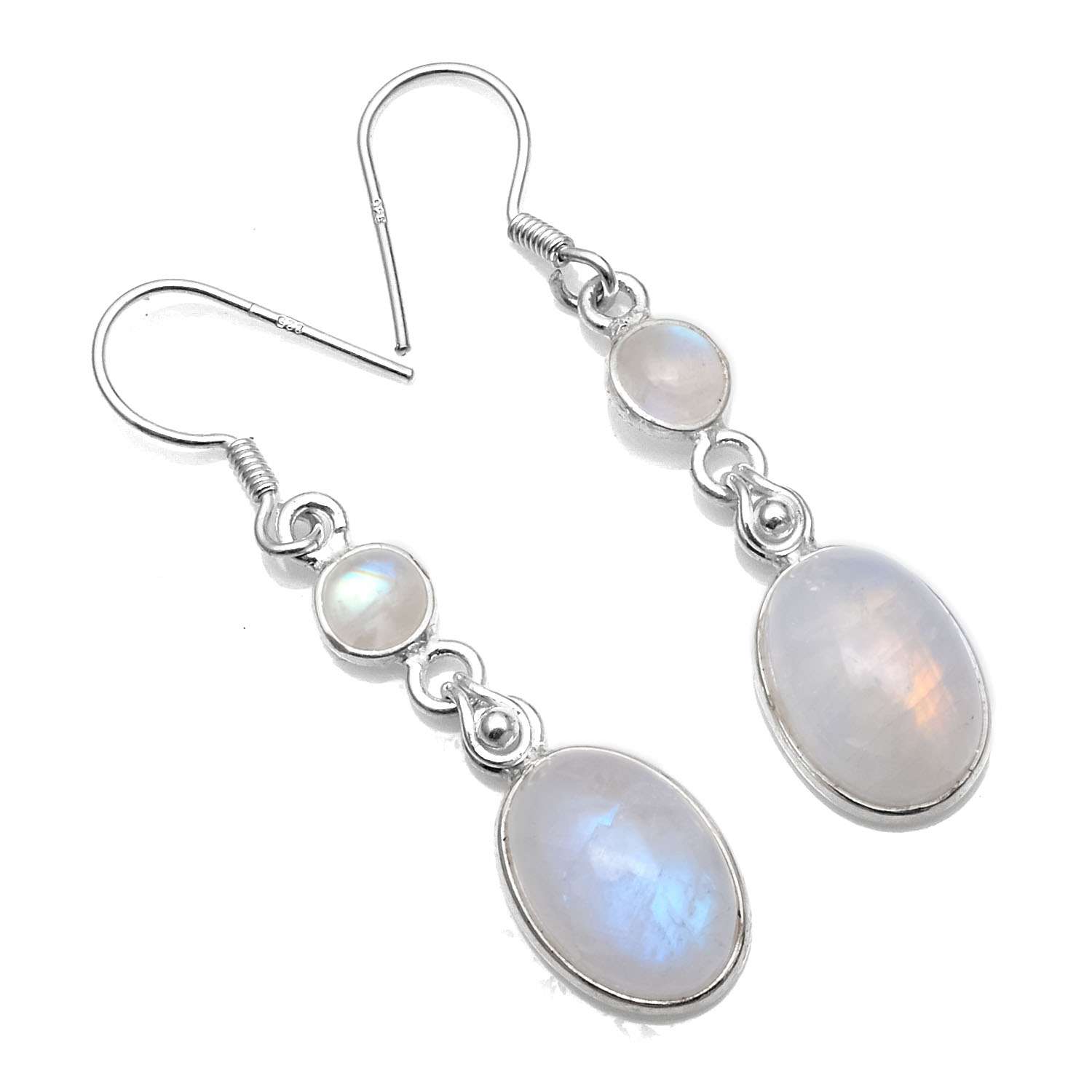 Rainbow Moonstone Gemstone Earrings Solid 925 Sterling Silver Handmade Earrings Jewelry Gift For Women And Girls E-1065
Rainbow Moonstone Gemstone Earrings Solid 925 Sterling Silver Handmade Earrings Jewelry Gift For Women And Girls E-1065