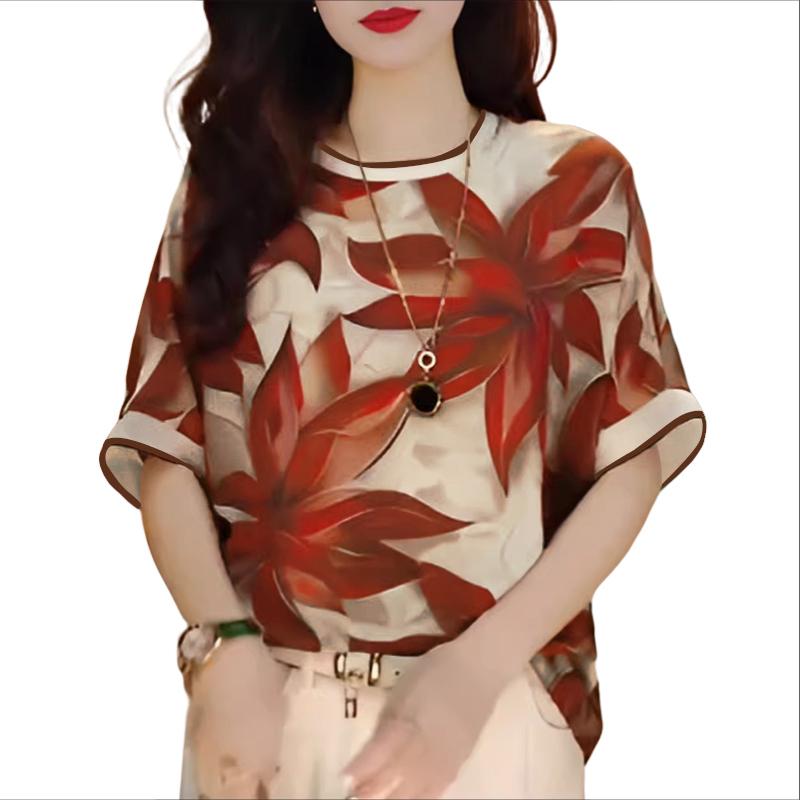 ZANZEA Женская повседневная блузка с круглым вырезом, свободная, летняя, с коротким рукавом и принтом 2XL красный
ZANZEA Женская повседневная блузка с круглым вырезом, свободная, летняя, с коротким рукавом и принтом 2XL красный