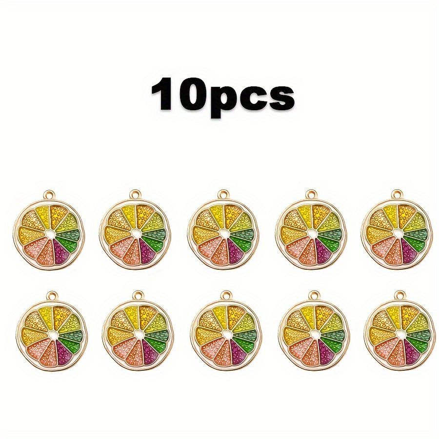 10 colorful citrus fruit pendants and alloy enamel orange lemon pendants, suitable for DIY jewelry making, earrings, necklaces,
10 colorful citrus fruit pendants and alloy enamel orange lemon pendants, suitable for DIY jewelry making, earrings, necklaces,