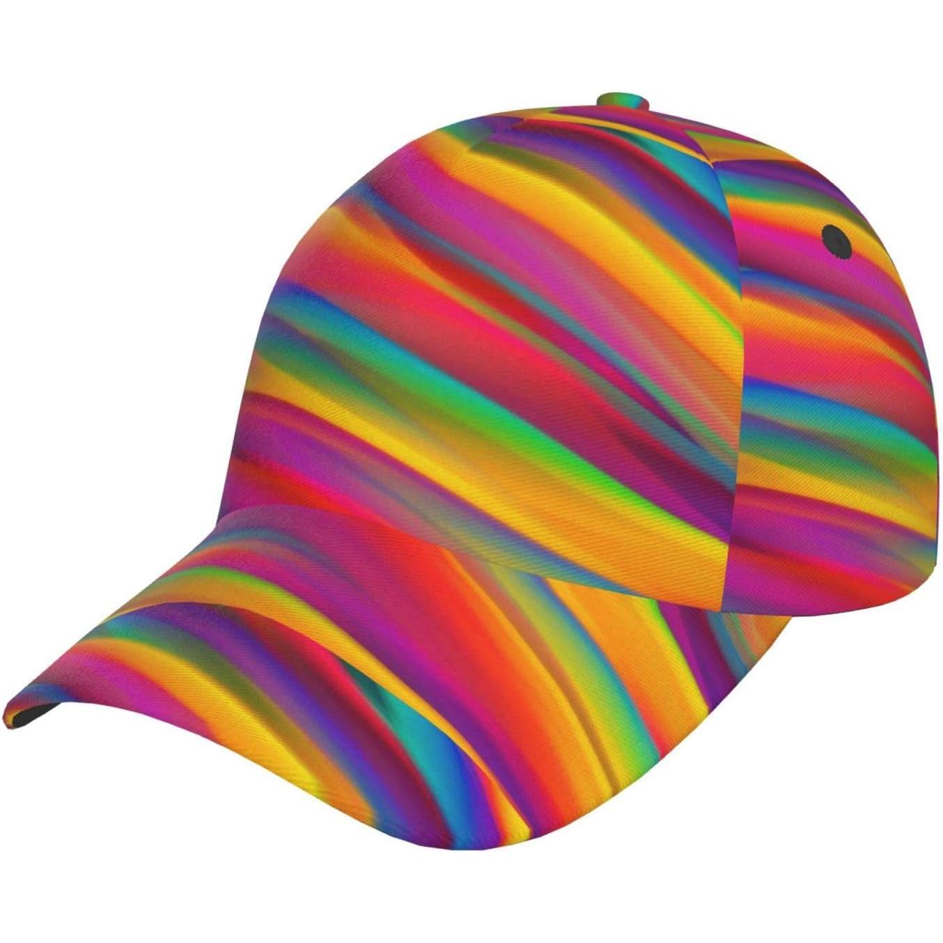 Lines Multicolored Rainbow Print Baseball Cap Adjustable Golf Dad Hat Men and Women Trucker Hat for Curved Brim Snapback Cap One Size
Lines Multicolored Rainbow Print Baseball Cap Adjustable Golf Dad Hat Men and Women Trucker Hat for Curved Brim Snapback Cap One Size