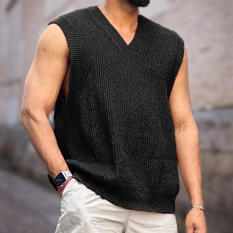 New Knitted Streetwear Slim-fit V-neck Sleeveless Vest 2XL чорний
New Knitted Streetwear Slim-fit V-neck Sleeveless Vest 2XL чорний