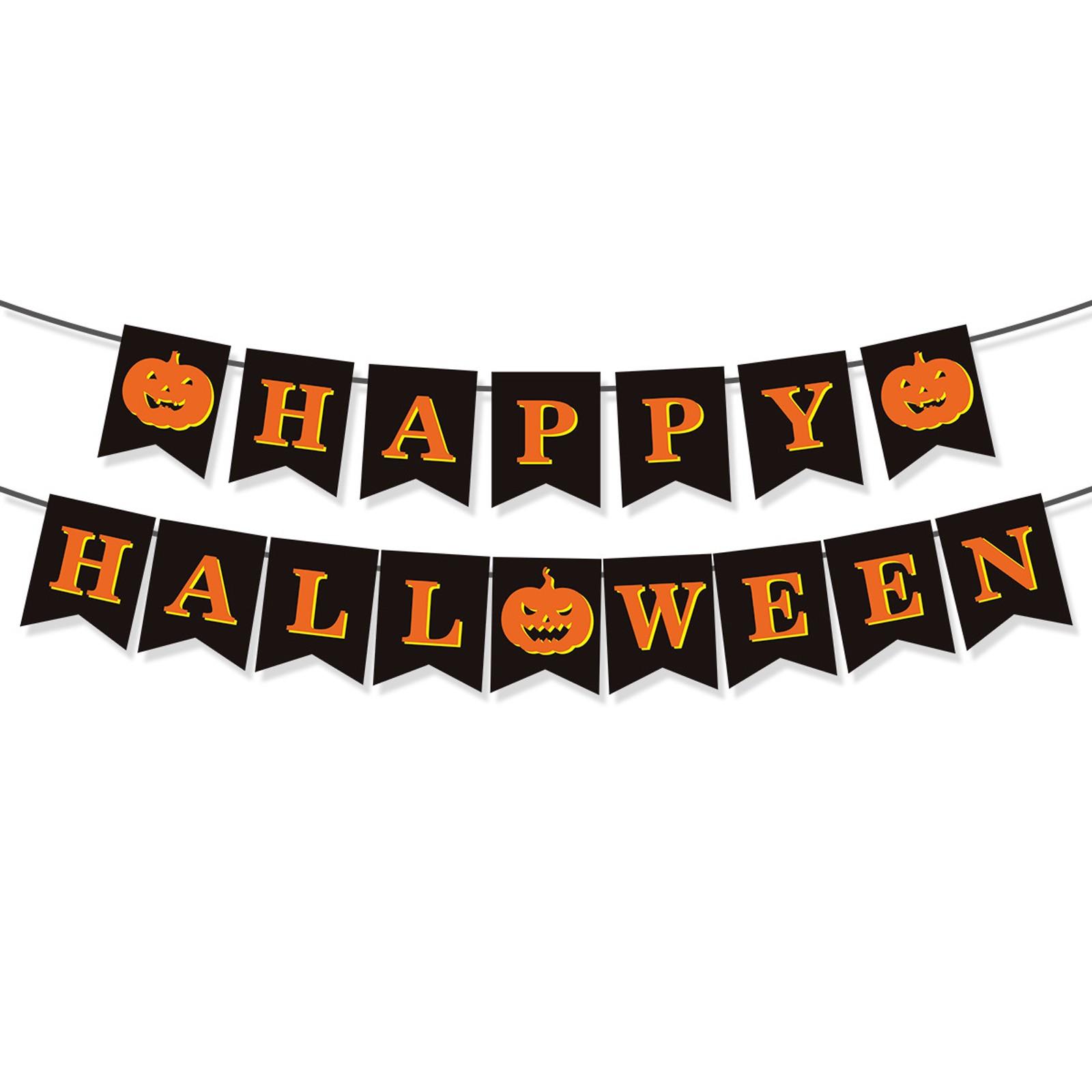 Halloween Party Decoration HAPPY HALLOWEEN Pumpkin Flag One Size
Halloween Party Decoration HAPPY HALLOWEEN Pumpkin Flag One Size