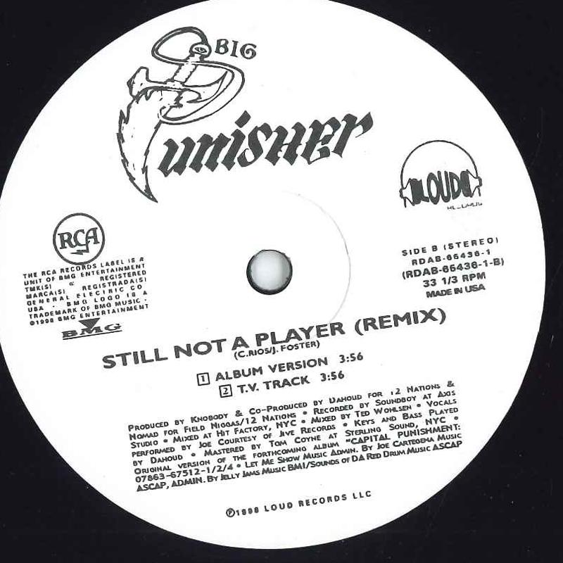 12-дюймовая пластинка BIG PUNISHER Still Not A Player RDAA654361RDAB Loud Records 1998 US Rap HipHopRB Б/у
12-дюймовая пластинка BIG PUNISHER Still Not A Player RDAA654361RDAB Loud Records 1998 US Rap HipHopRB Б/у