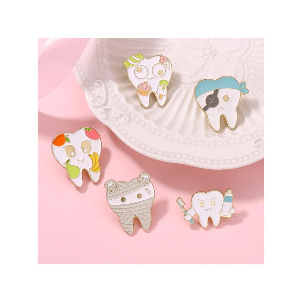 5 pieces of women s cartoon creative teeth protection series metal badges for daily wear, bags, accessories, and brooches
5 pieces of women s cartoon creative teeth protection series metal badges for daily wear, bags, accessories, and brooches