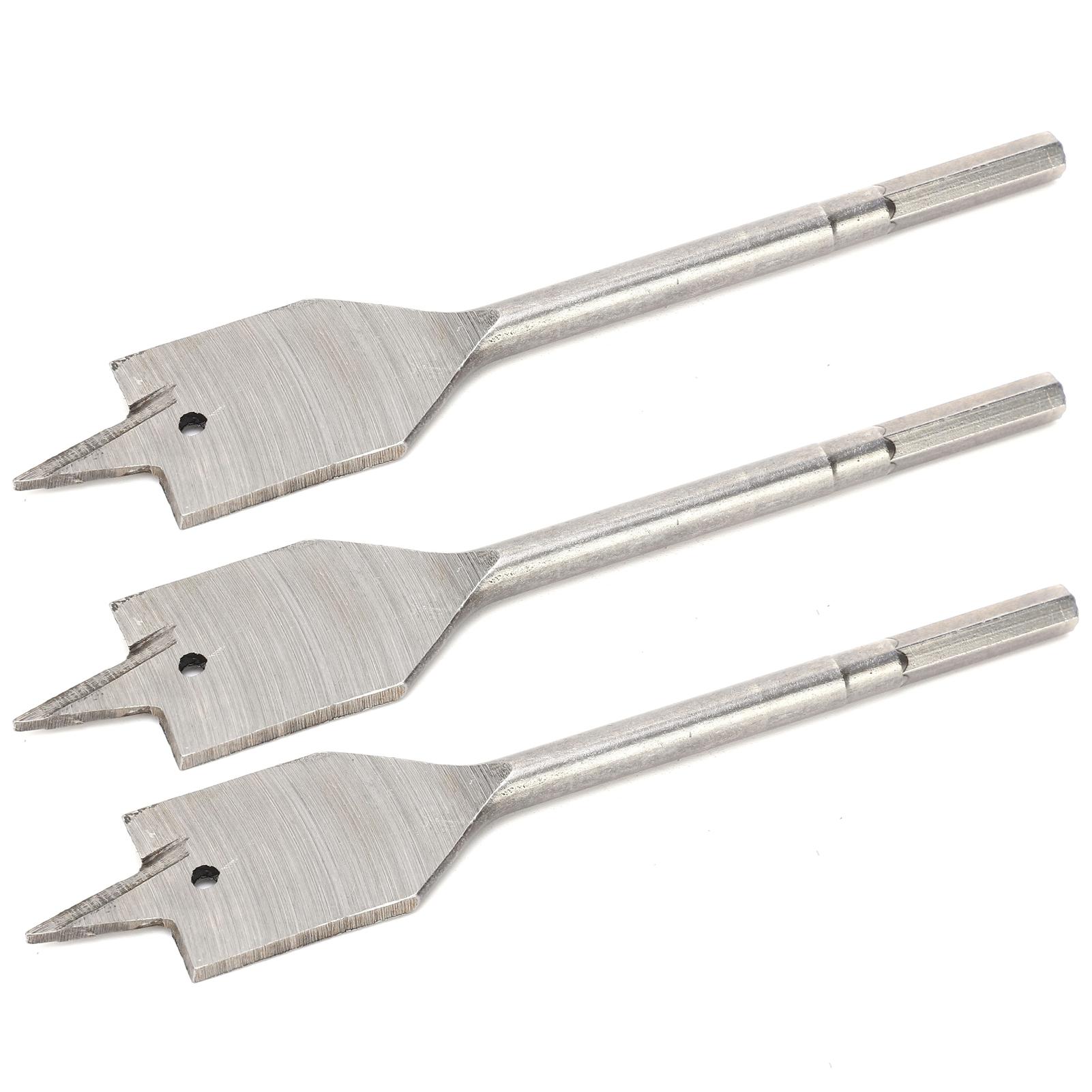 3Pcs Flat Wood Drill Bit Set High Carbon Steel Woodworking Hole Drilling Tools 28mm
3Pcs Flat Wood Drill Bit Set High Carbon Steel Woodworking Hole Drilling Tools 28mm