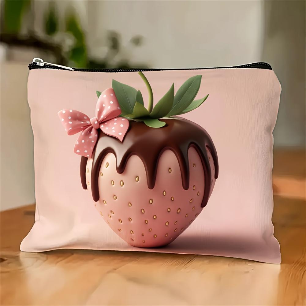 A Fashionable Strawberry Chocolate Printed Makeup Bag- Multifunctional Zipper Pouch, Jewelry Storage Bag, Perfect Travel Zipper
A Fashionable Strawberry Chocolate Printed Makeup Bag- Multifunctional Zipper Pouch, Jewelry Storage Bag, Perfect Travel Zipper