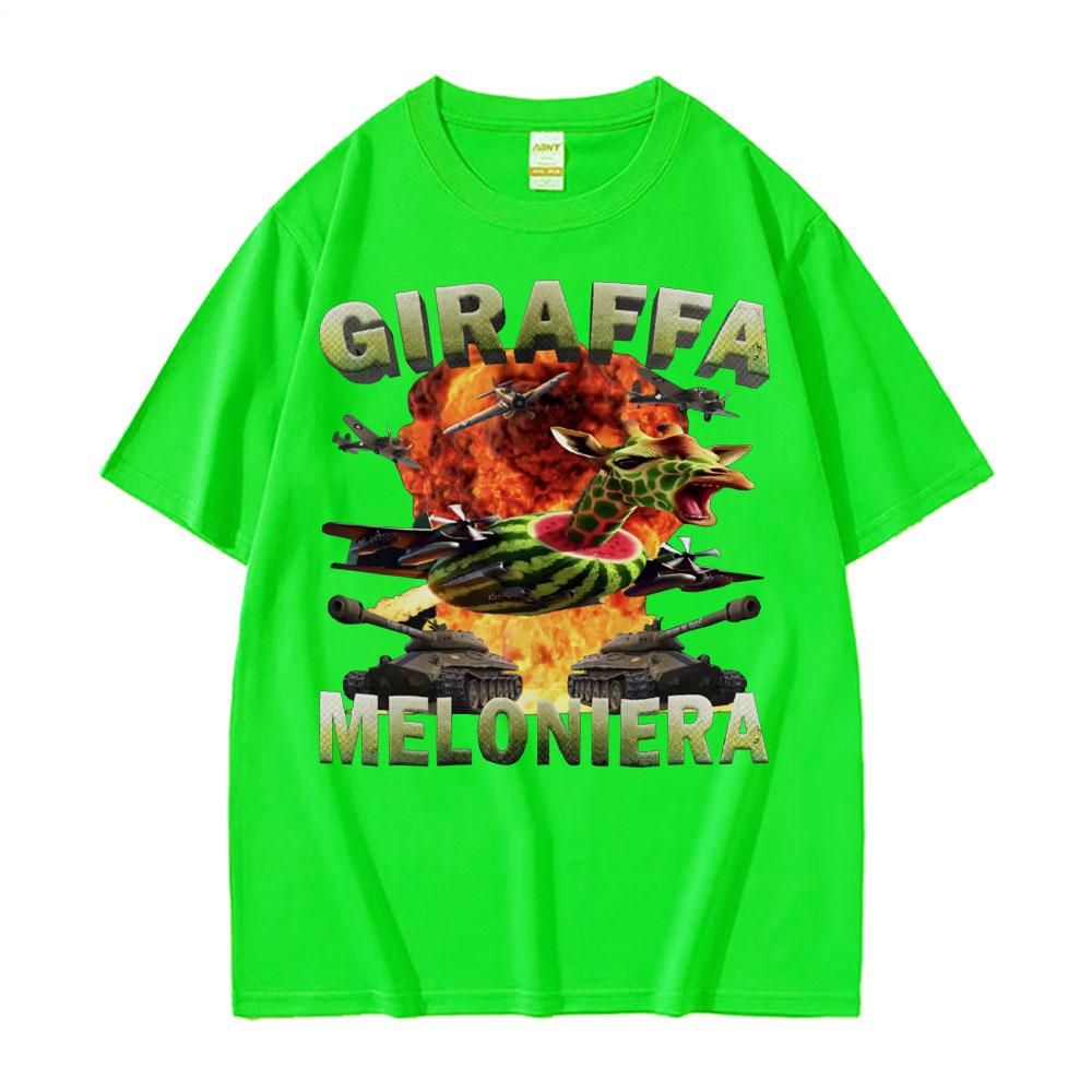 Giraffa Meloniera Funny Italian Brainrot Meme Tshirts Unisex Women Hip Hop Humor Style T Shirt Casual Comfort Short Sleeve Tshirt 4XL
Giraffa Meloniera Funny Italian Brainrot Meme Tshirts Unisex Women Hip Hop Humor Style T Shirt Casual Comfort Short Sleeve Tshirt 4XL