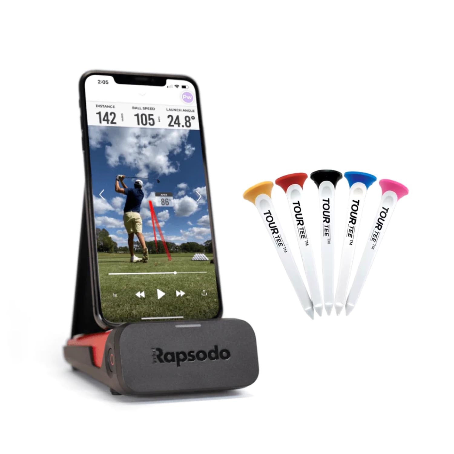 Rapsodo Ballistic Measuring Device Mobile Tracer MLM Distance Speed Measurement Authentic Golf Accessories Set OUR TEE Original Golf Tee Set чорний
Rapsodo Ballistic Measuring Device Mobile Tracer MLM Distance Speed Measurement Authentic Golf Accessories Set OUR TEE Original Golf Tee Set чорний