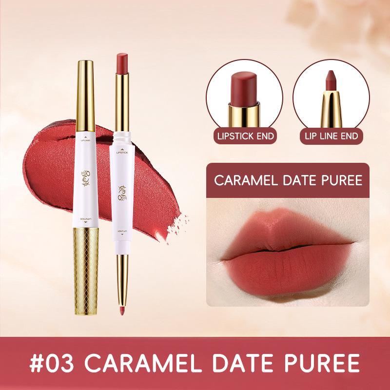 2-in-1 Lip Liner & Lipstick Matte Long-Lasting Non-Stick Cup 03 Carrot Date Paste
2-in-1 Lip Liner & Lipstick Matte Long-Lasting Non-Stick Cup 03 Carrot Date Paste