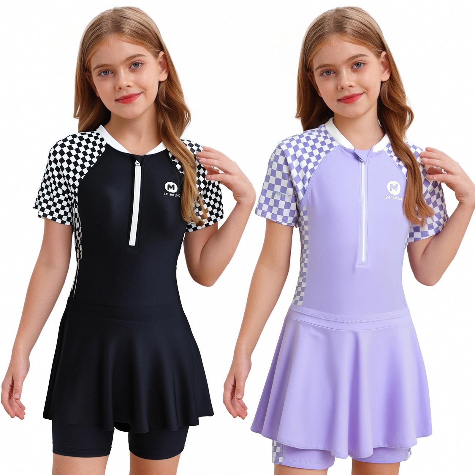 Girls 2 Piece Swim Set Boycut Bodysuit Swim Skirt Cover Up UPF 50+ Rashguard Bathing Suit 10-11 Years чорний
Girls 2 Piece Swim Set Boycut Bodysuit Swim Skirt Cover Up UPF 50+ Rashguard Bathing Suit 10-11 Years чорний