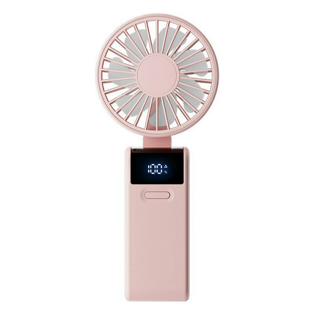 Handheld Ultra Thin Fan Rechargeable Desktop Folding Fan Digital Display Neck Hanging Mini Fan Pink
Handheld Ultra Thin Fan Rechargeable Desktop Folding Fan Digital Display Neck Hanging Mini Fan Pink