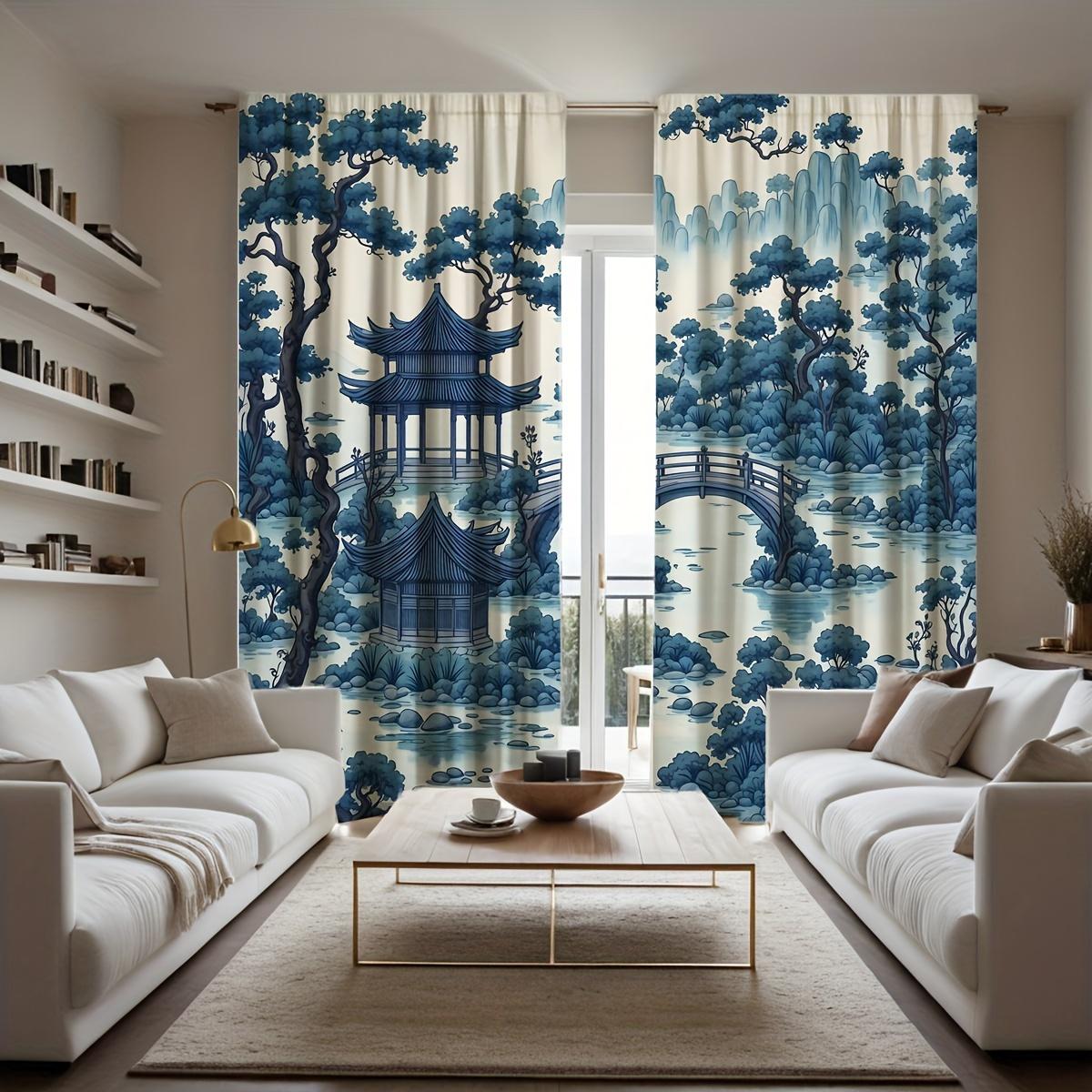 Blue Celadon Landscape Pattern Curtains Polyester Fabric Suitable Living Room Curtain For Great Made Of Machine Washable W100*H70(CM)-Rod Pocket&1PCS
Blue Celadon Landscape Pattern Curtains Polyester Fabric Suitable Living Room Curtain For Great Made Of Machine Washable W100*H70(CM)-Rod Pocket&1PCS