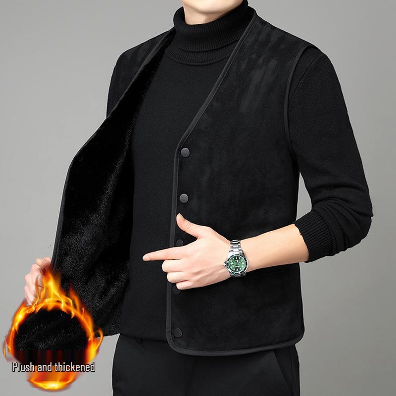 Men’s Suede Velvet V-Neck Vest – Warm, Versatile, Double-Sided, Trendy Sleeveless Autumn/Winter Top 4XL чорний
Men’s Suede Velvet V-Neck Vest – Warm, Versatile, Double-Sided, Trendy Sleeveless Autumn/Winter Top 4XL чорний