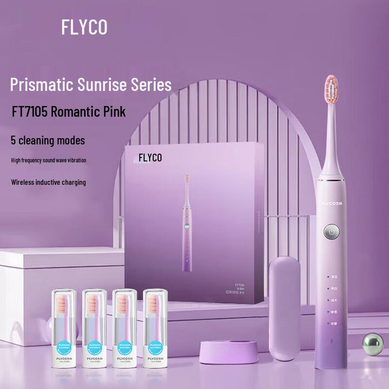 FLYCO FT7105 Sonic Electric Toothbrush with Travel Case
FLYCO FT7105 Sonic Electric Toothbrush with Travel Case