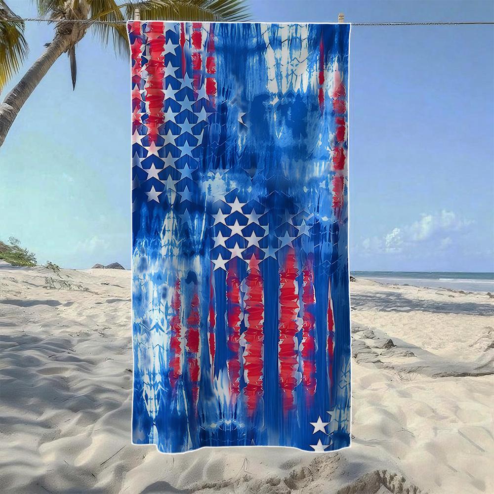 Red-Blue White Tie-Dye & Star-Stripe Retro Beach Towel, Soft Durable Quick-Drying, Ideal For Summer Beach, Swimming & Camping W30*H60(CM)
Red-Blue White Tie-Dye & Star-Stripe Retro Beach Towel, Soft Durable Quick-Drying, Ideal For Summer Beach, Swimming & Camping W30*H60(CM)