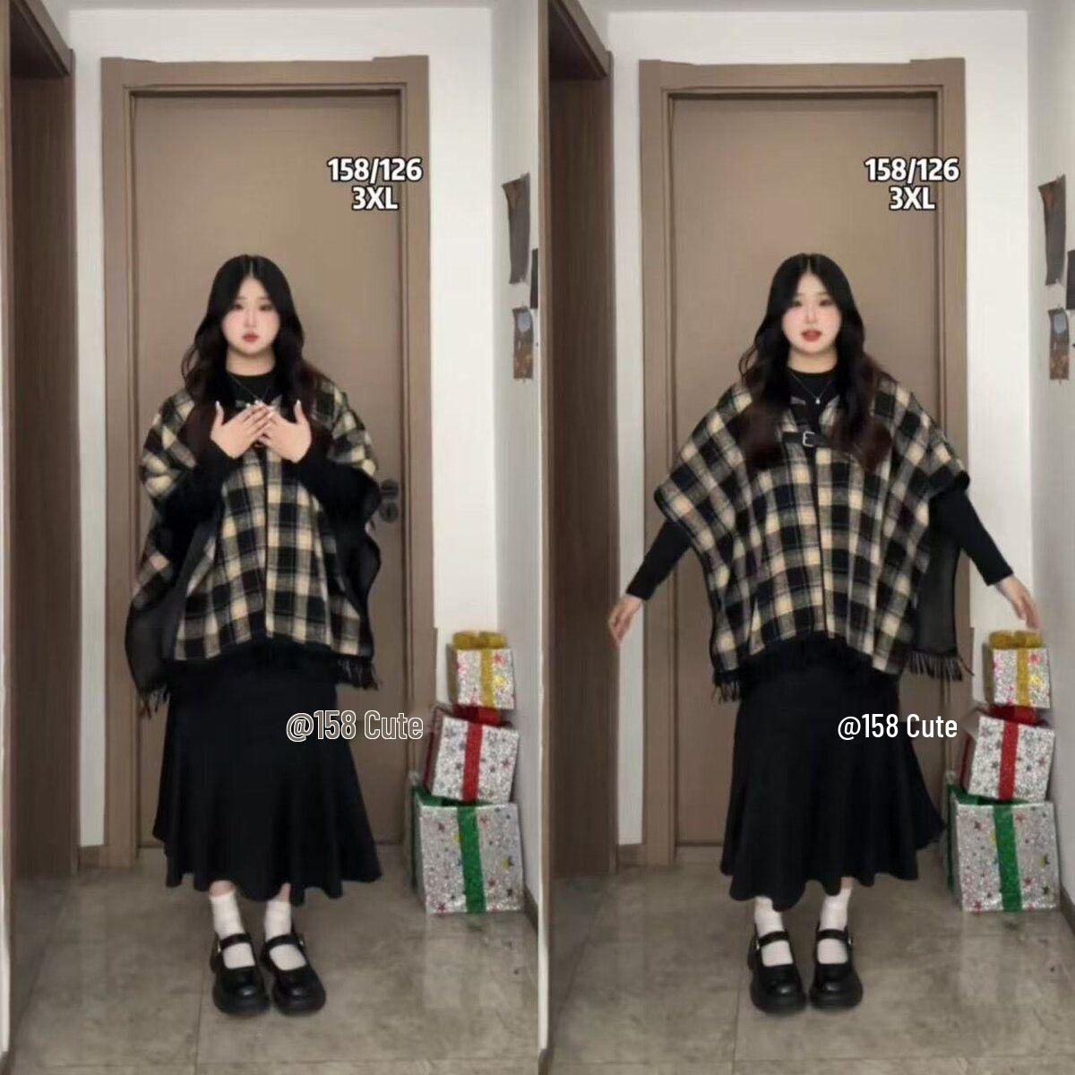 Retro Tassel Cape Plus Size Two-Piece: Slimming Waist Long-Sleeve Mermaid Dress L
Retro Tassel Cape Plus Size Two-Piece: Slimming Waist Long-Sleeve Mermaid Dress L