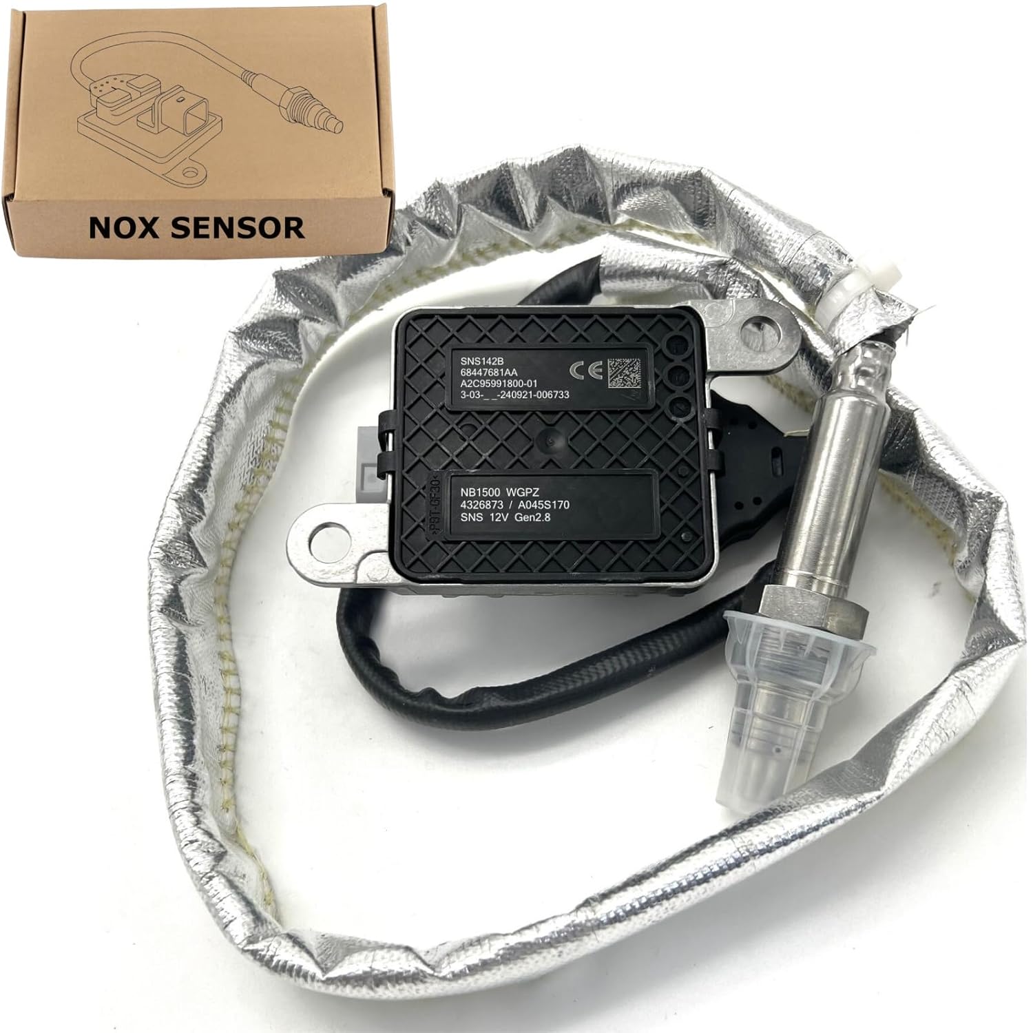 Upstream Nitrogen Oxide Nox Sensor 68447681AA Compatible with Ram 2500 3500 4500 5500 6.7L 2019-2024
Upstream Nitrogen Oxide Nox Sensor 68447681AA Compatible with Ram 2500 3500 4500 5500 6.7L 2019-2024