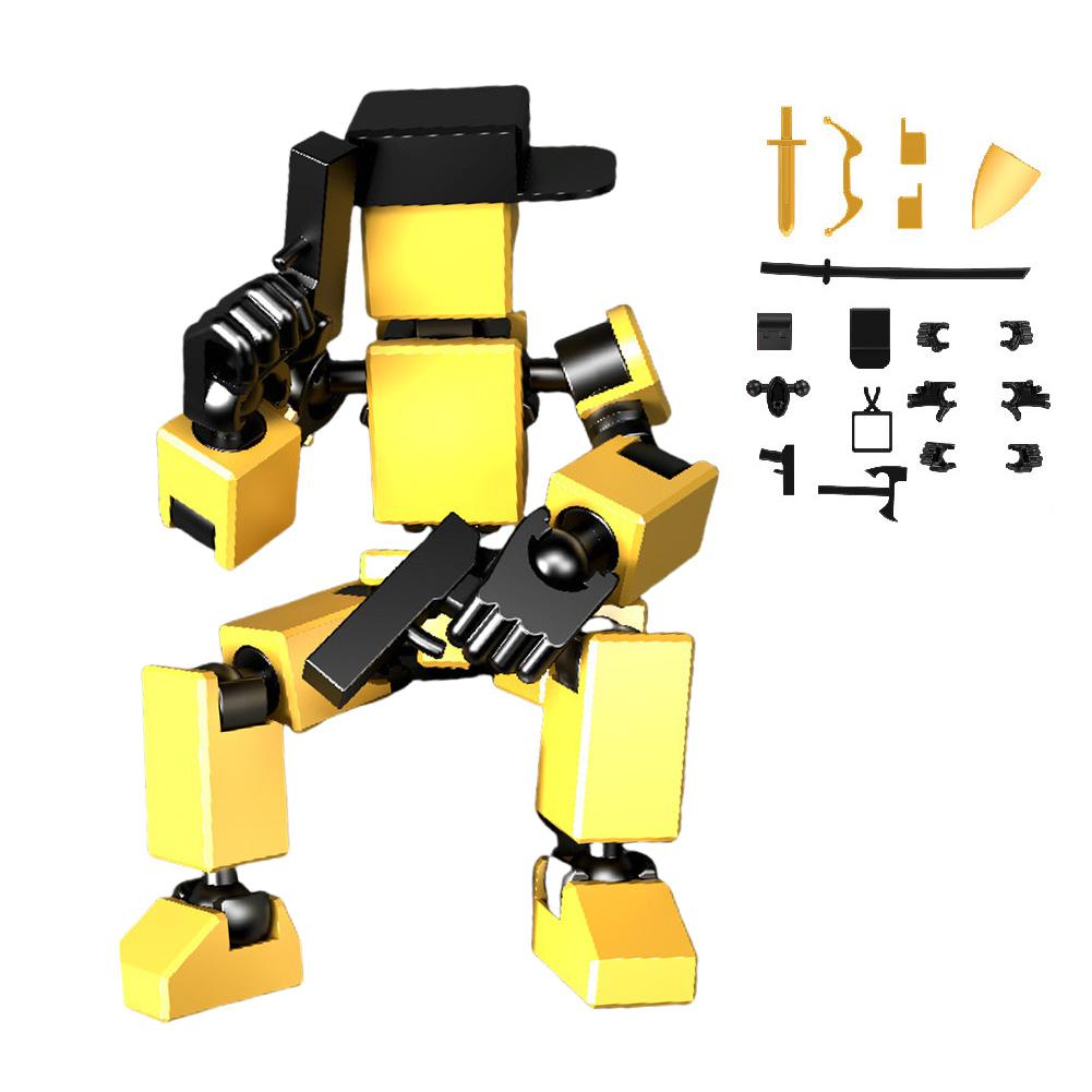13 Robot Action Figure with Multiple Accessories Mini Full Body Mechanical Movable Toy Assembly Completed Action Figure Dummy жовтий
13 Robot Action Figure with Multiple Accessories Mini Full Body Mechanical Movable Toy Assembly Completed Action Figure Dummy жовтий