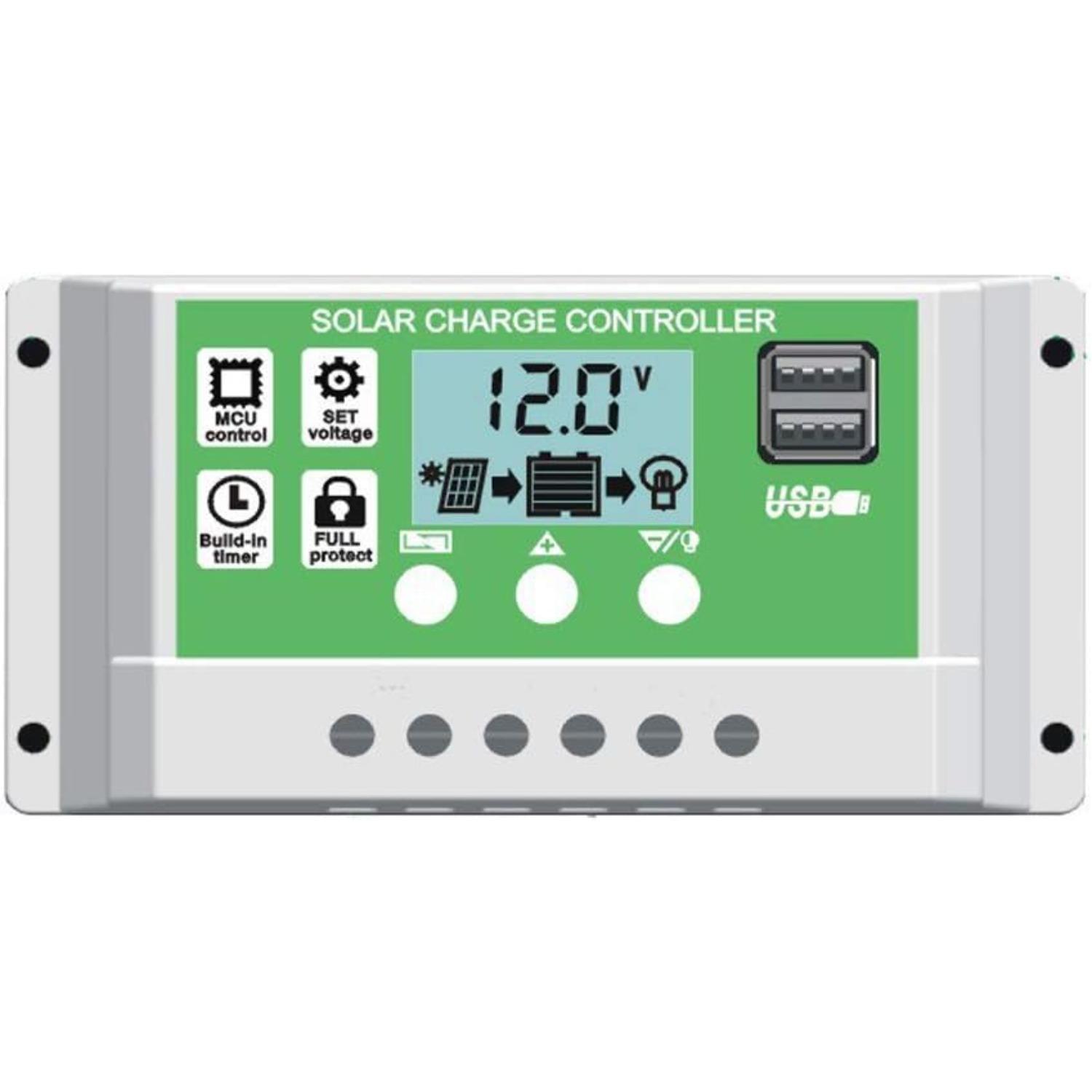 30A 12V 24V PWM Solar Charge Controller Lithium Battery Charge Controller Compatible with Lead Acid/ Lithium-ion/ Lithium Iron Phosphate Battery белый
30A 12V 24V PWM Solar Charge Controller Lithium Battery Charge Controller Compatible with Lead Acid/ Lithium-ion/ Lithium Iron Phosphate Battery белый