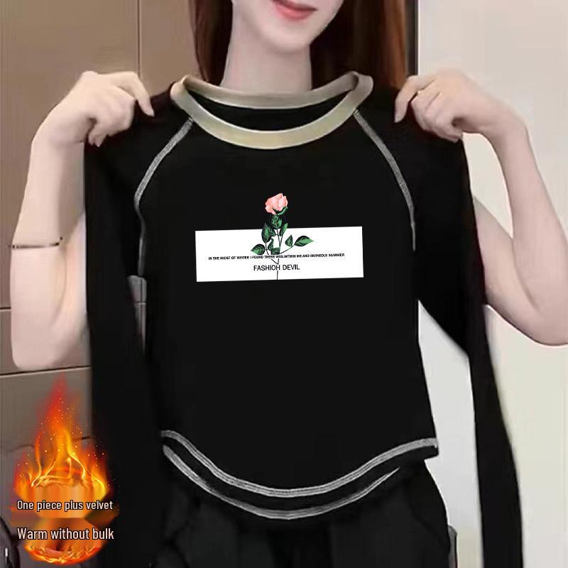 Women s 2024 Double-Sided Velvet Long-Sleeve Chic T-Shirt – Versatile Autumn/Winter Inner Wear S (70-100 jin)
Women s 2024 Double-Sided Velvet Long-Sleeve Chic T-Shirt – Versatile Autumn/Winter Inner Wear S (70-100 jin)