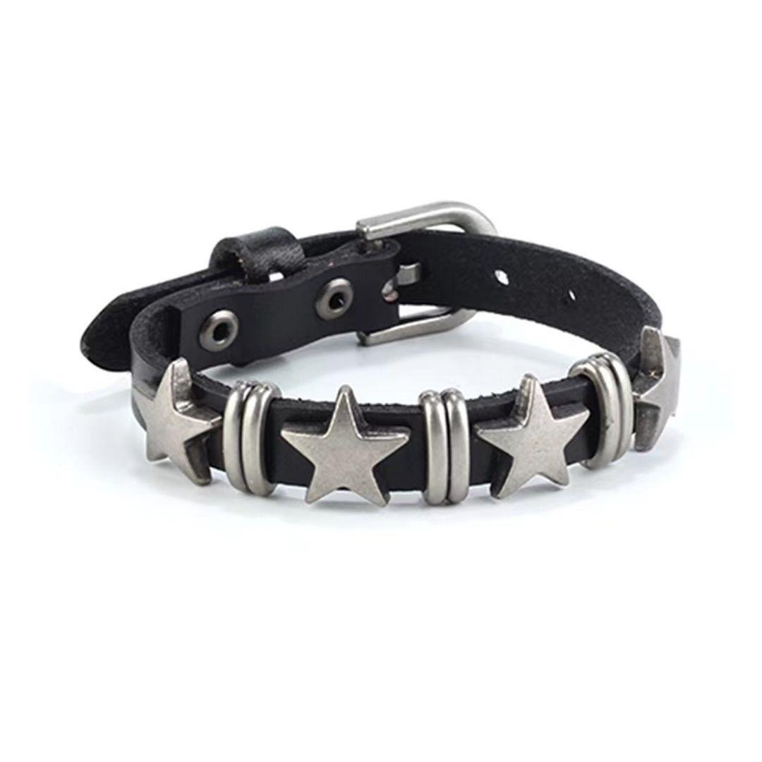 Gothic Lolita Y2K subculture Rebellious American punk style Black leather rivet bracelet Street Dance Accessories чорний
Gothic Lolita Y2K subculture Rebellious American punk style Black leather rivet bracelet Street Dance Accessories чорний