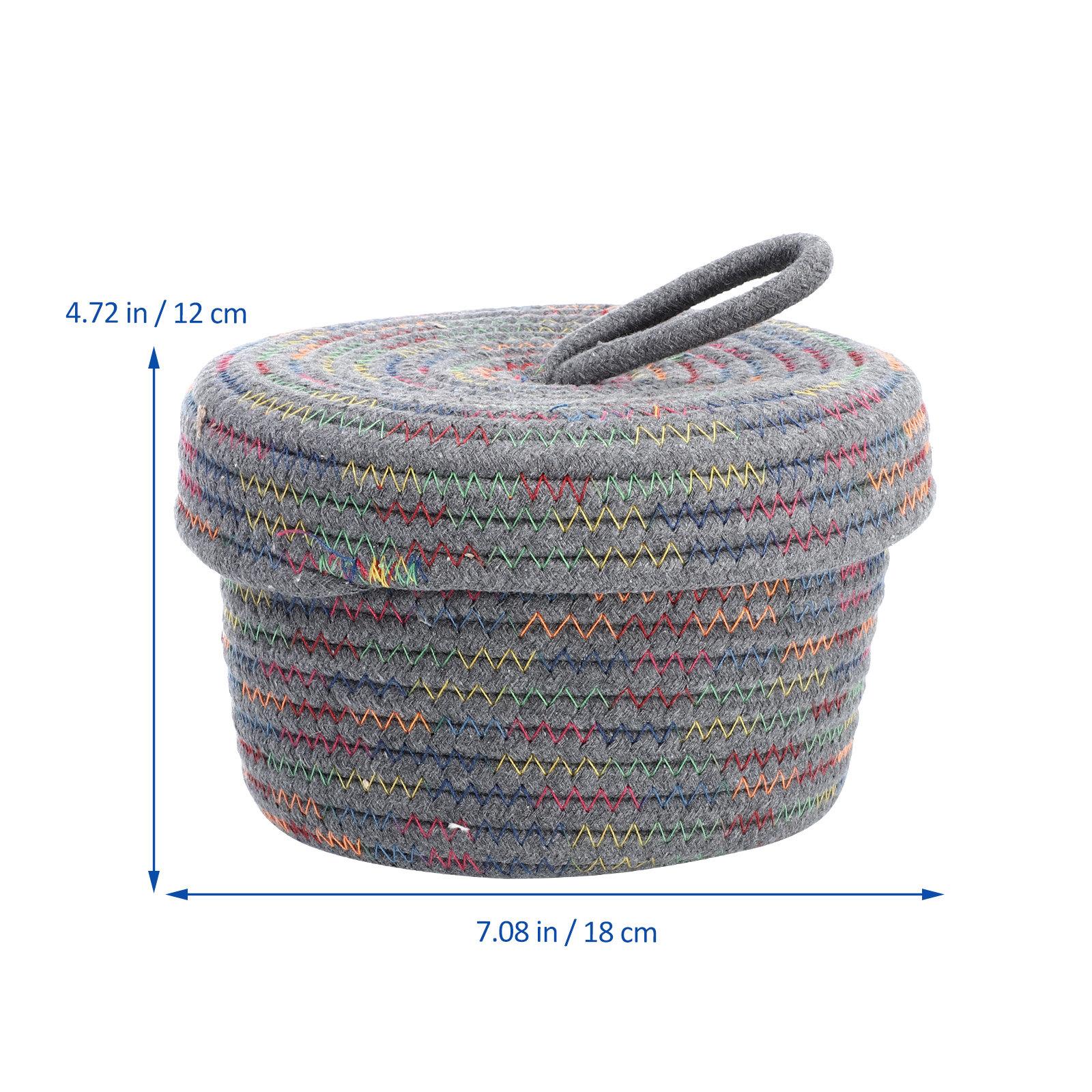 1Pcs Cotton Storage Basket Multifunctional Woven Organizer for Home Bedroom Kitchen Living Room Sundries Holder Desktop Storage сірий
1Pcs Cotton Storage Basket Multifunctional Woven Organizer for Home Bedroom Kitchen Living Room Sundries Holder Desktop Storage сірий
