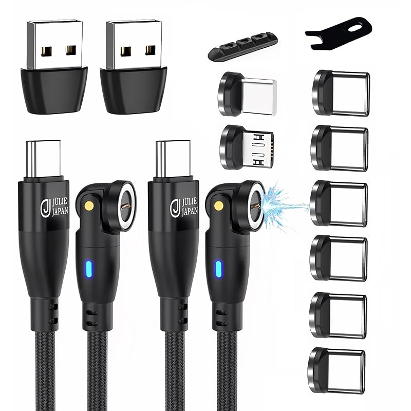JJ JULIE JAPAN magnet charging cable 9PIN PD 60W 3 types of magnetic terminals (USB Type-C 6 pieces, Micro USB 1 piece, 1 eye product) QC Data
JJ JULIE JAPAN magnet charging cable 9PIN PD 60W 3 types of magnetic terminals (USB Type-C 6 pieces, Micro USB 1 piece, 1 eye product) QC Data