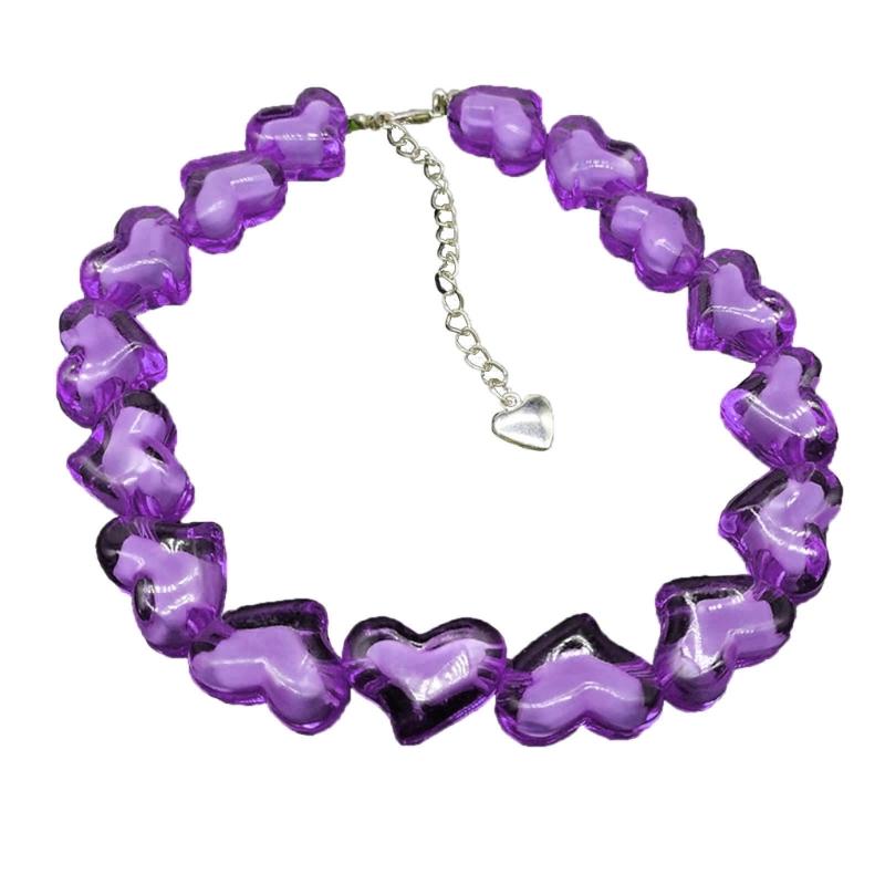 Heart Shaped Acrylic Bead Necklace Sweet Choker Fashion Collar Necklace Clavicle Chain Gifts for Women Girls Friend 1
Heart Shaped Acrylic Bead Necklace Sweet Choker Fashion Collar Necklace Clavicle Chain Gifts for Women Girls Friend 1