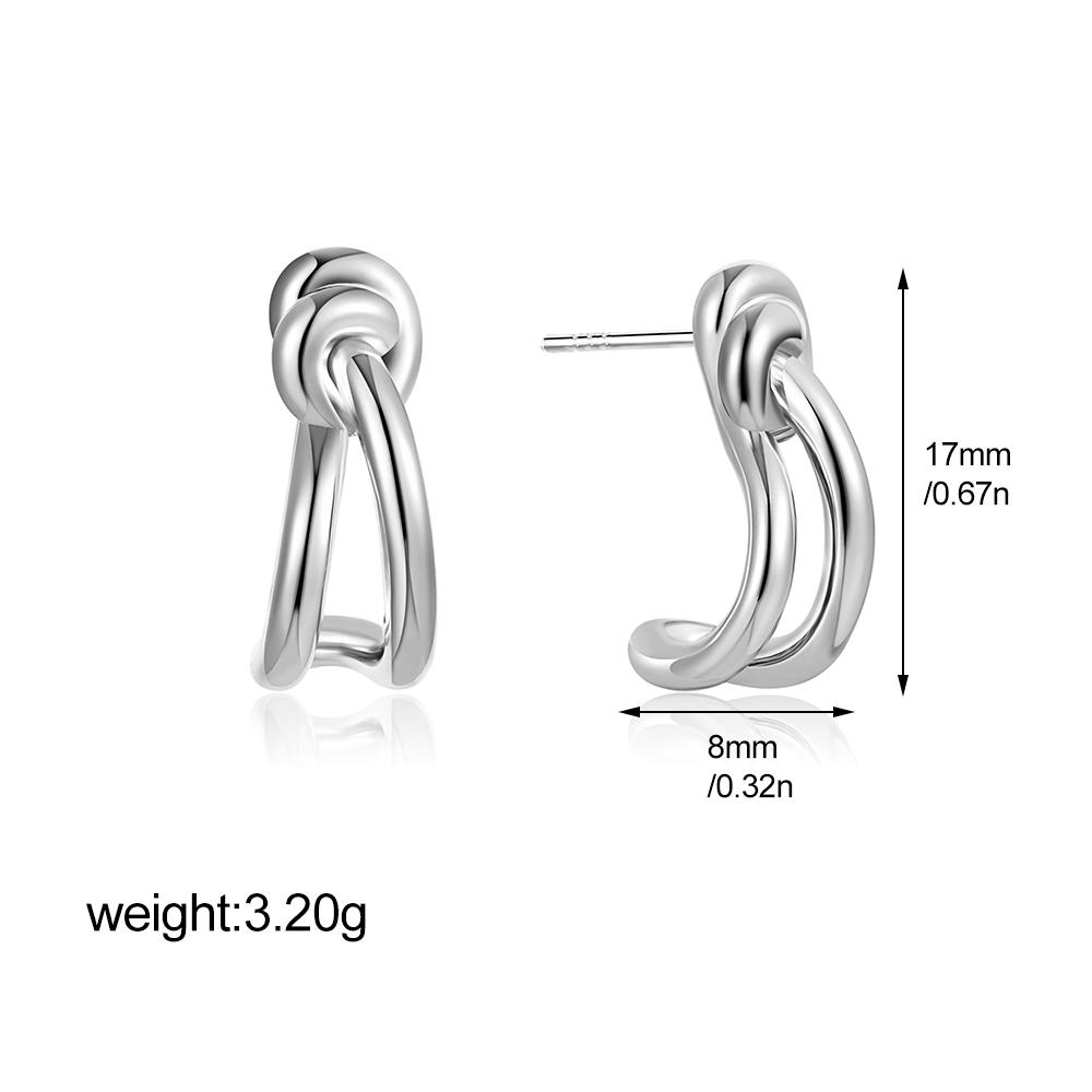 Trendy Knot Stud Earrings Minimalist Geometric Earrings for Women Fashion Gold Plated Stainless Steel Hoop Jewelry Gifts серебряный
Trendy Knot Stud Earrings Minimalist Geometric Earrings for Women Fashion Gold Plated Stainless Steel Hoop Jewelry Gifts серебряный