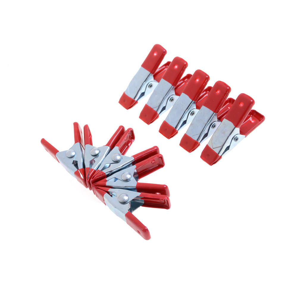 10pcs 2 Mini Metal Heavy Duty Spring Clamps Crocodile Clip Red Plastic Tips Tool Clips Grip Holder DIY Hand Tools
10pcs 2 Mini Metal Heavy Duty Spring Clamps Crocodile Clip Red Plastic Tips Tool Clips Grip Holder DIY Hand Tools