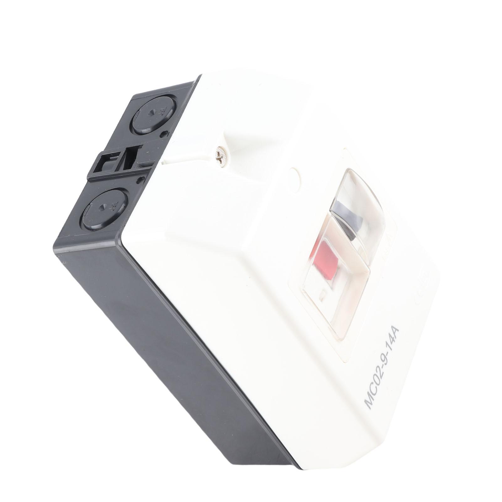 Motor Protection Switch Circuit Breaker Waterproof Protector Replacement MC02‑9‑14A 220V 380V
Motor Protection Switch Circuit Breaker Waterproof Protector Replacement MC02‑9‑14A 220V 380V
