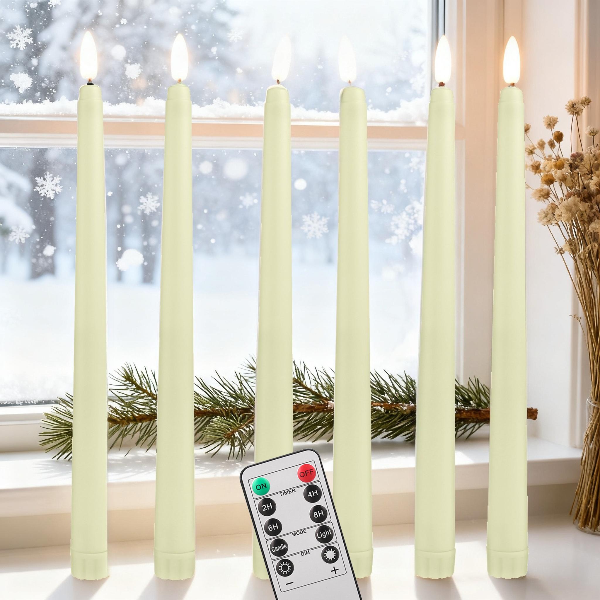 6Pack LED Flameless Taper Candles Lights 3D Wick Battery Christmas Simulation Candles Window Candles Long Electric Candles Lamp 6 Pcs
6Pack LED Flameless Taper Candles Lights 3D Wick Battery Christmas Simulation Candles Window Candles Long Electric Candles Lamp 6 Pcs