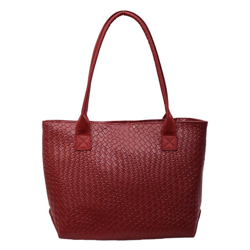 Woven pattern indentation large capacity retro summer new casual solid color texture shoulder portable women s bag бордовий
Woven pattern indentation large capacity retro summer new casual solid color texture shoulder portable women s bag бордовий