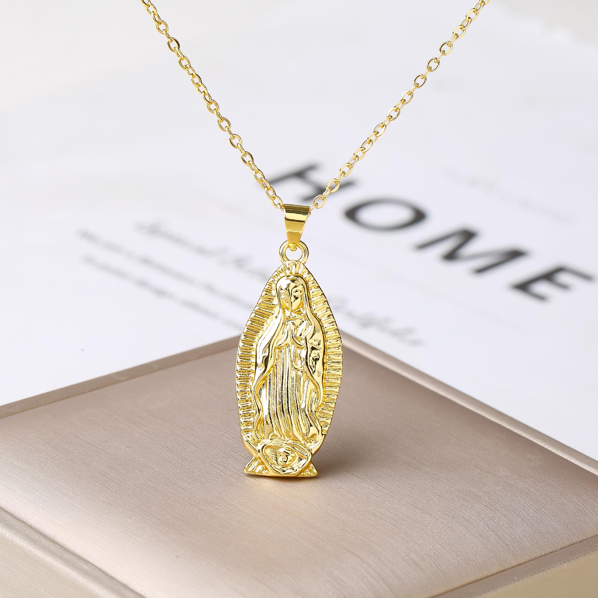 New Arrival Religion Moon/Arch Shaped Virgin Mary Jesus Zirconia Pendant Necklace Elegant Vintage Charm Zircon Gift for Women
New Arrival Religion Moon/Arch Shaped Virgin Mary Jesus Zirconia Pendant Necklace Elegant Vintage Charm Zircon Gift for Women