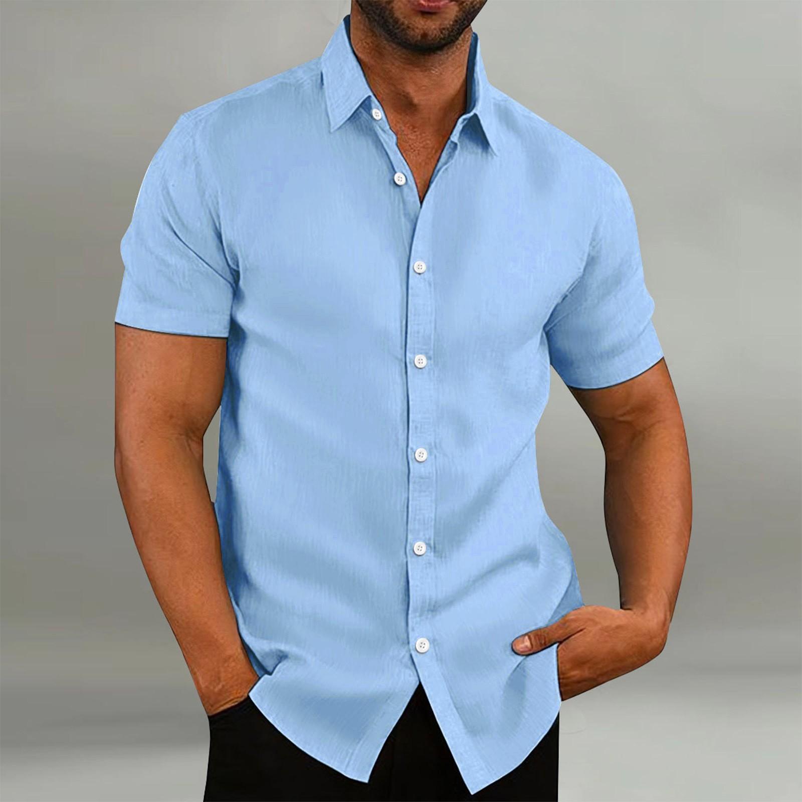 Men s Linen Short Sleeved Casual Shirt Collarless Standing Collar Summer Top XL
Men s Linen Short Sleeved Casual Shirt Collarless Standing Collar Summer Top XL